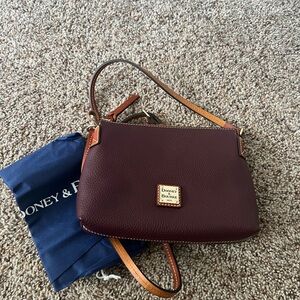 Dooney & Bourke Wine Leather Crossbody Bag
